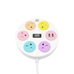 ปลั๊กไฟ 5 ช่อง 1 สวิตซ์ 2 USB ว๊อกซ์ ขนาด 3 เมตร 5121 - คละสี