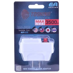 ปลั๊กแปลง 2 ขาแบน+สวิตช์ โตชิโน่ รุ่น EA-ES - สีขาว