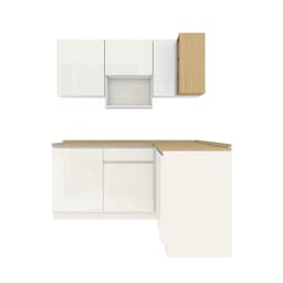 ชุดครัว L-Shape รุ่นเตตริส โมเดล B ขนาด 180 ซม. - สีขาว