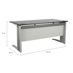 โต๊ะทำงาน รุ่นโมทีฟ โปร ขนาด 160 x 80 x 75 ซม. - สีแบล็ค วอลนัท