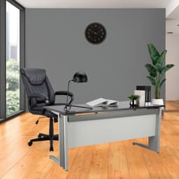 โต๊ะทำงาน รุ่นโมทีฟ โปร ขนาด 160 x 80 x 75 ซม. - สีแบล็ค วอลนัท