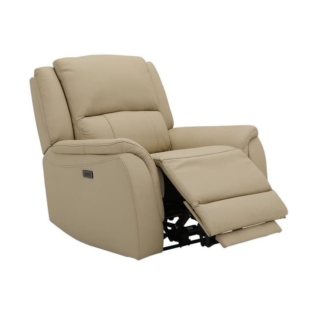 โซฟาหนังแท้ผิวสัมผัสปรับระดับไฟฟ้า 1 ที่นั่ง รุ่นโรแบร์โต้ - สีมิลกี้ เบจ