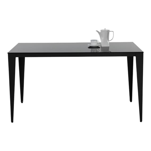 โต๊ะอาหารกระจก รุ่นคาลิโอ้ ขนาด 140 ซม. - สีดำ