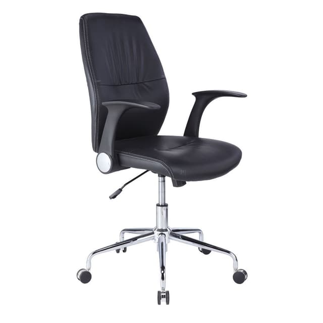 เก้าอี้สำนักงานพนักพิงกลาง รุ่นคูรอท-บี - สีดำ