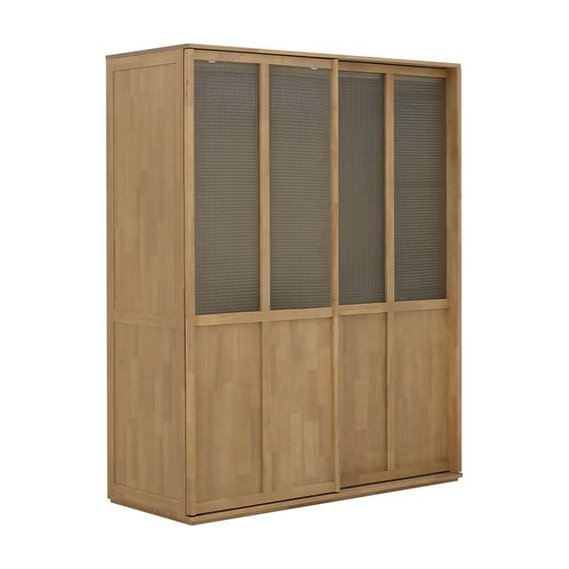 ตู้เสื้อผ้าบานสไลด์ รุ่นอาโอโมริ - สีวอร์ม โอ๊ค 232