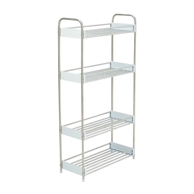 ชั้นวางสแตนเลส 4 ชั้น รุ่นร็อคกี้ BS04W - สีเงิน