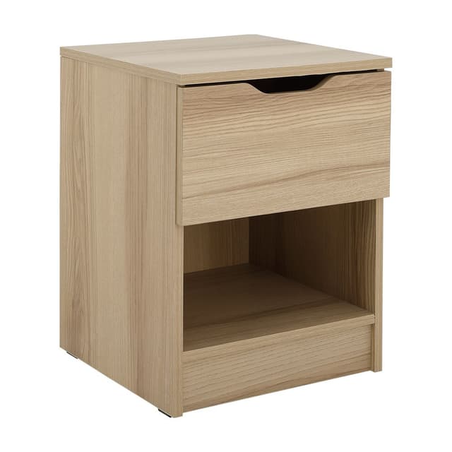 Furinbox ตู้ข้างเตียง 1 ลิ้นชัก รุ่นลูม่า - สีธรรมชาติ